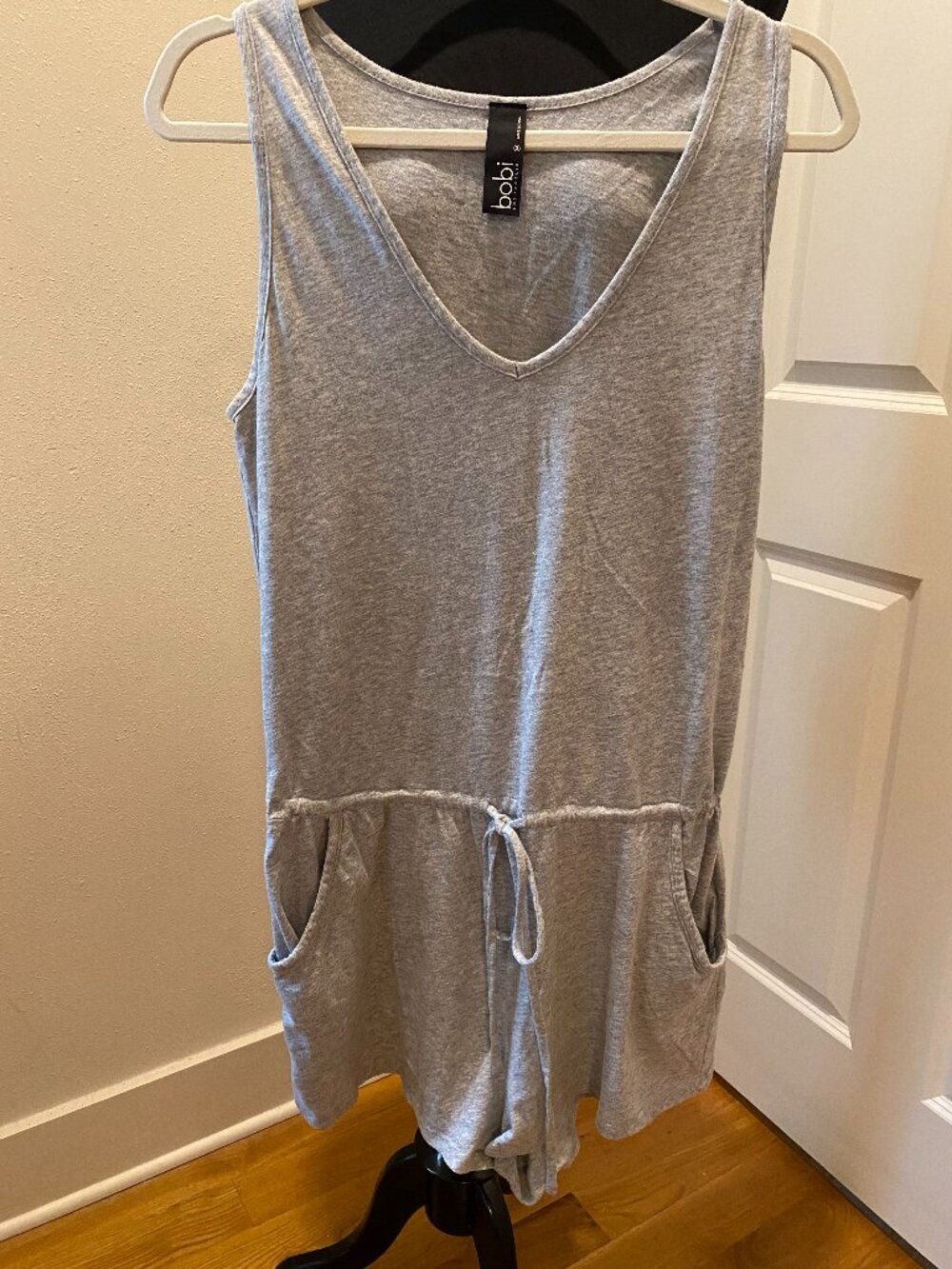 Bobi Los Angeles Grey Cotton Romper Size M